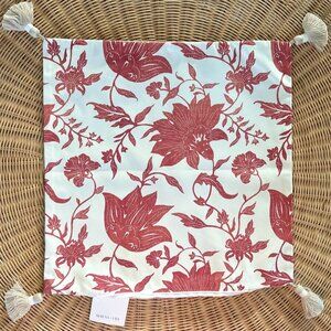 NEW Serena & Lily Deauville Outdoor Pillow Cover (20” SQ)-Poppy Red